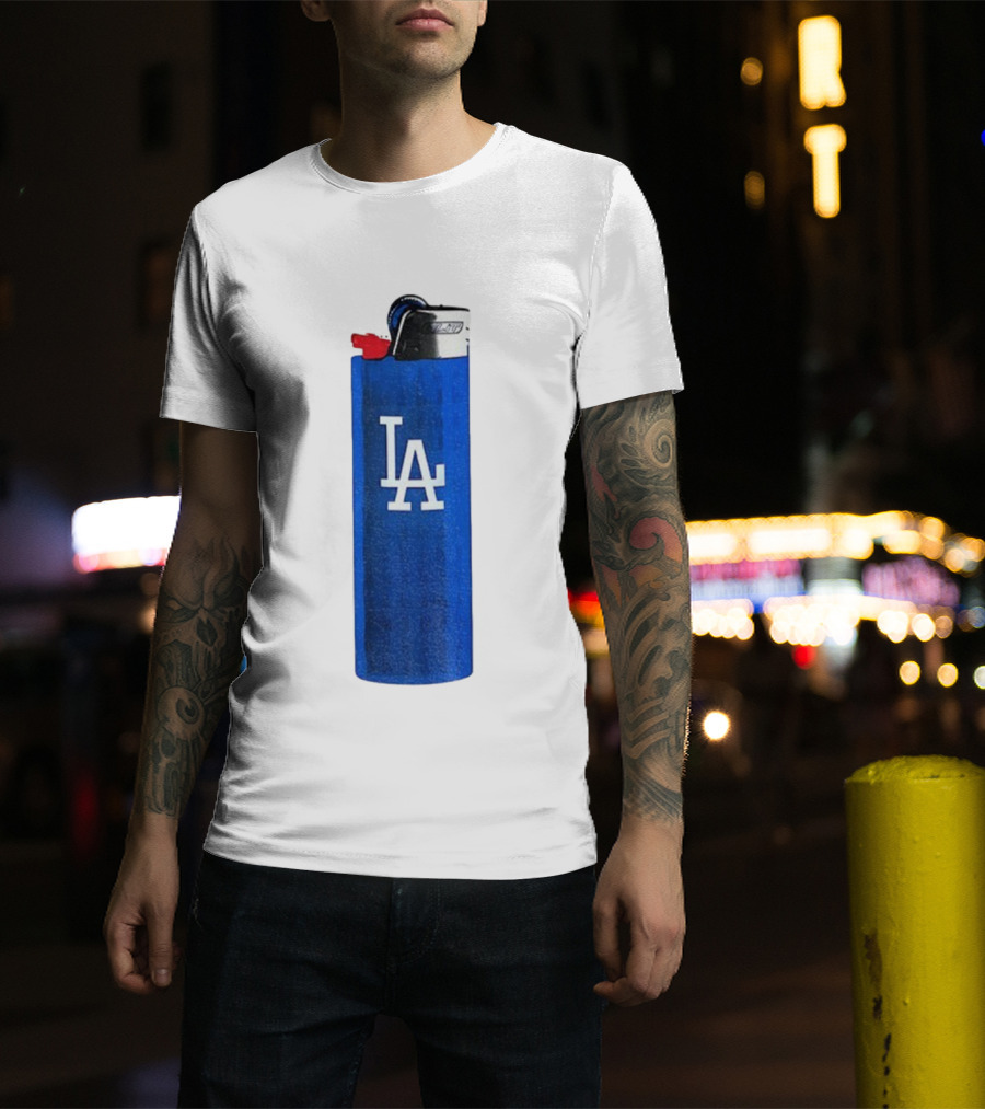 Los Angeles Dodgers MLB Baseball LA Blue Lighter T-Shirt