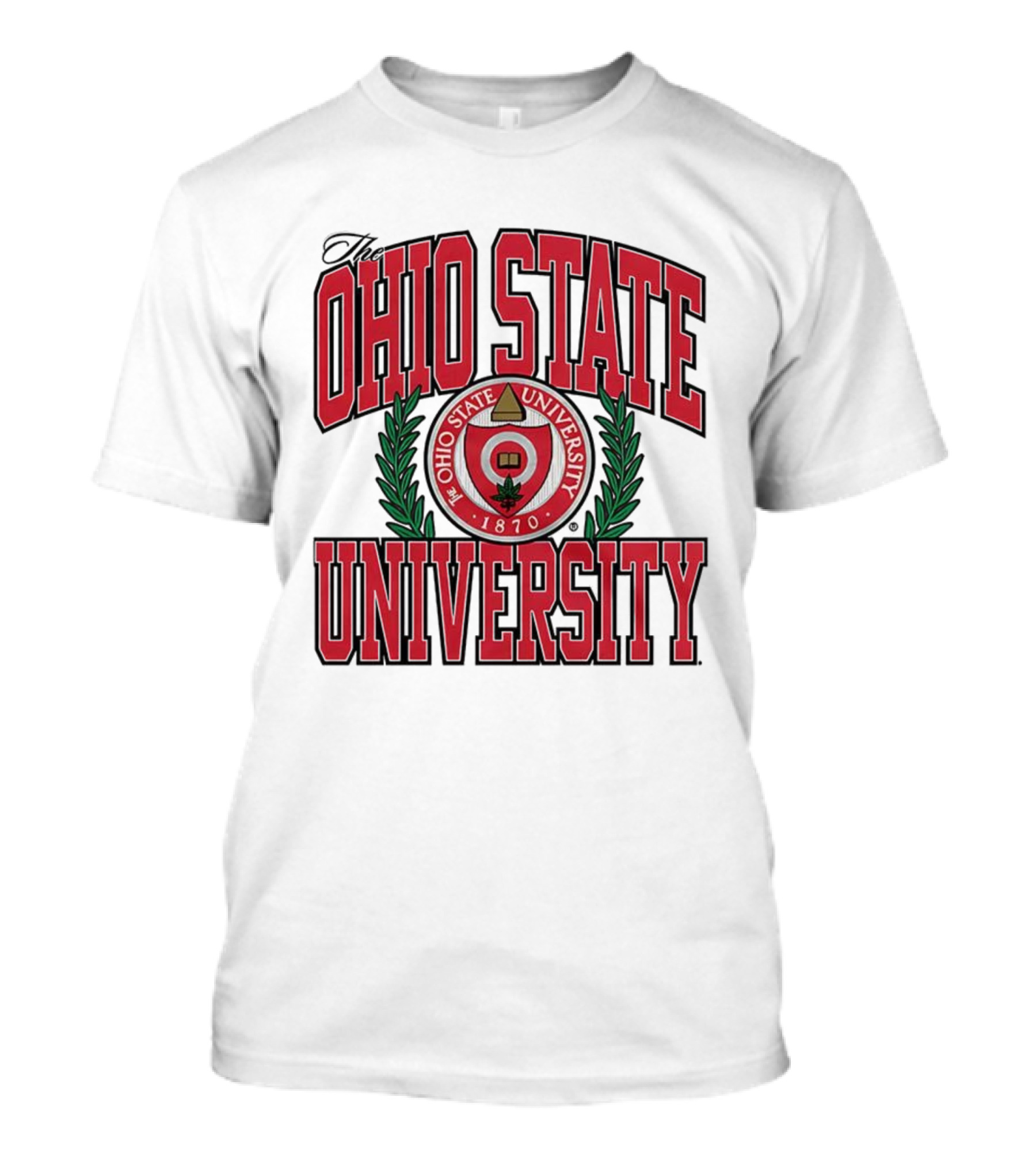 The Ohio State University 1870 Seal With Laurel Leaves T-Shirt