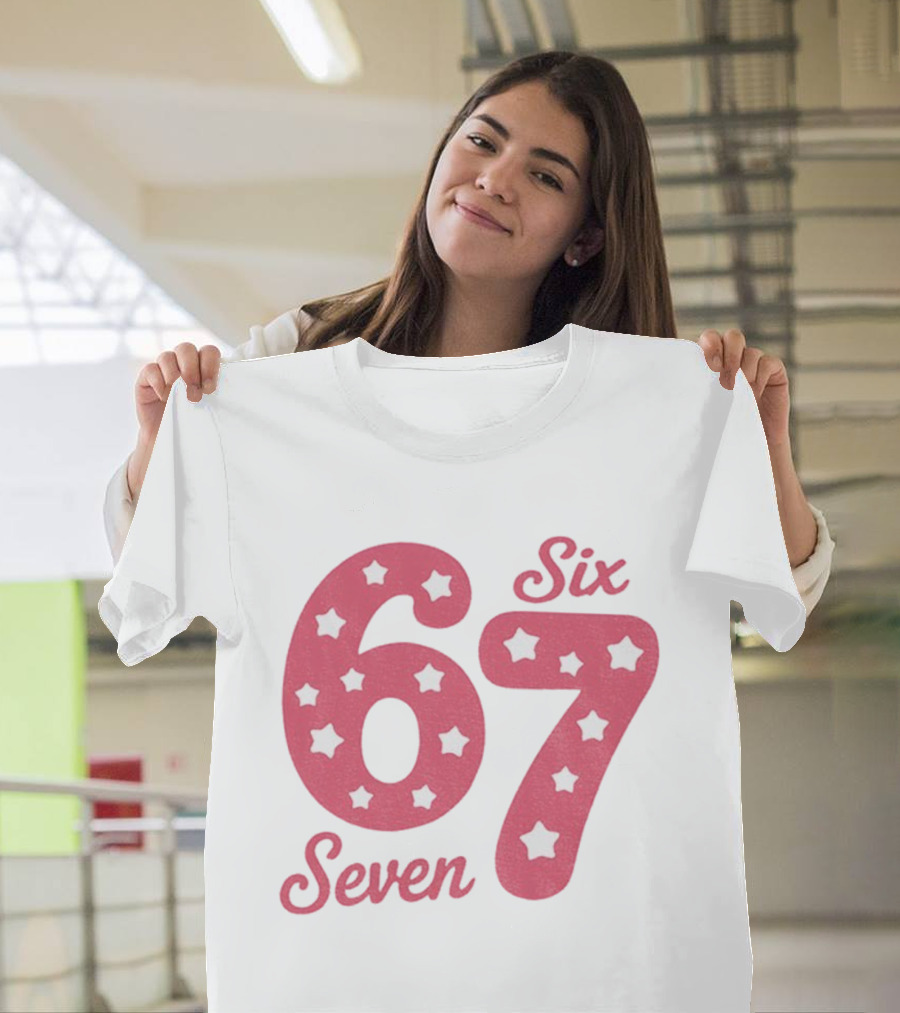 Six Seven 67 Pink Stars T-Shirt