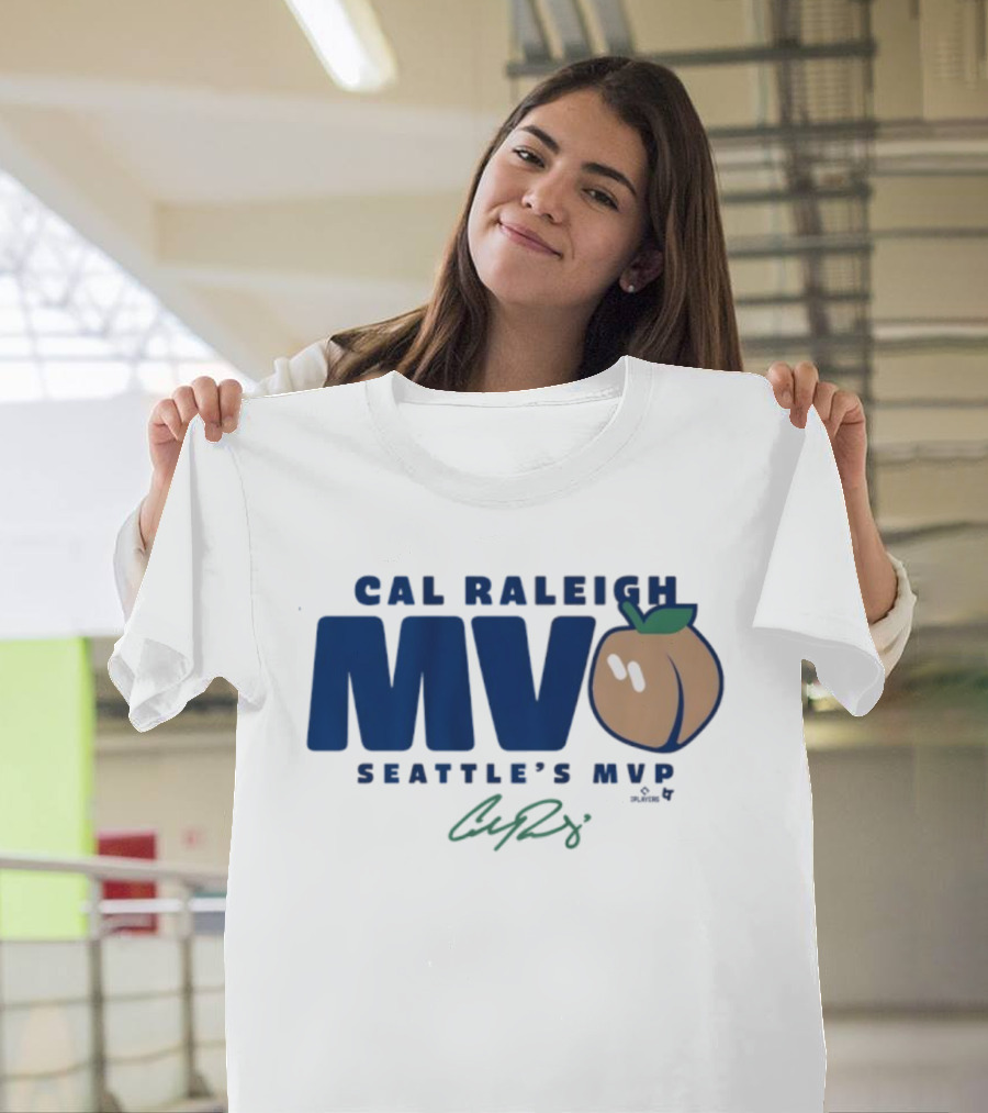 Cal Raleigh Seattle's MVP Signature Peach MVPeach T-Shirt