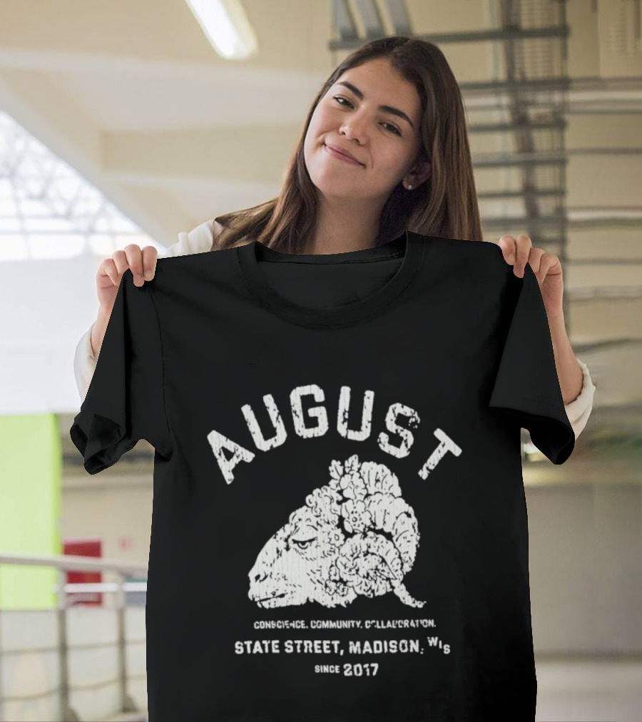 August 8 Year Anniversary Rams Head State Street Madison WI Since 2017 T-Shirt