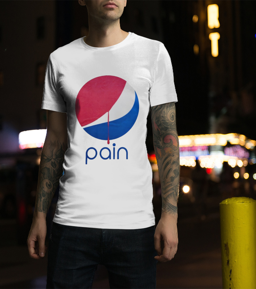 Pain Pepsi Dripping Circle Parody T-Shirt