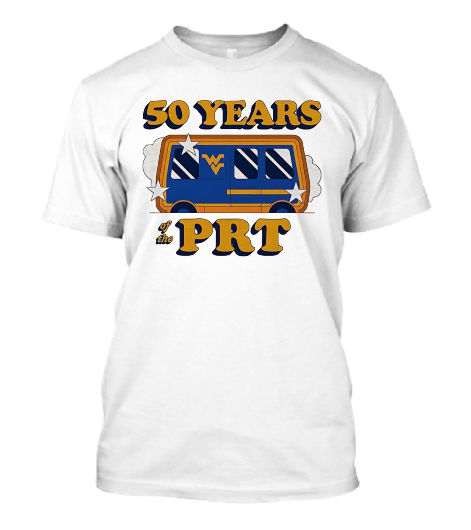 West Virginia 50 Years Of The PRT Celebration With Iconic WV Transit Design T-Shirt