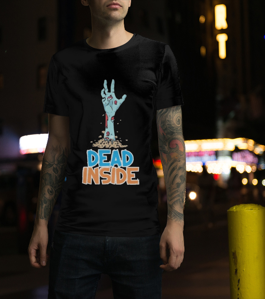 Zombie Hand Rising Dead Inside Halloween T-Shirt