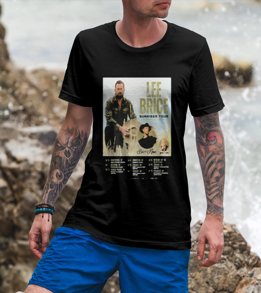 Lee Brice Sunriser Tour 2026 With Brett Kissel And Tenille Arts T-Shirt