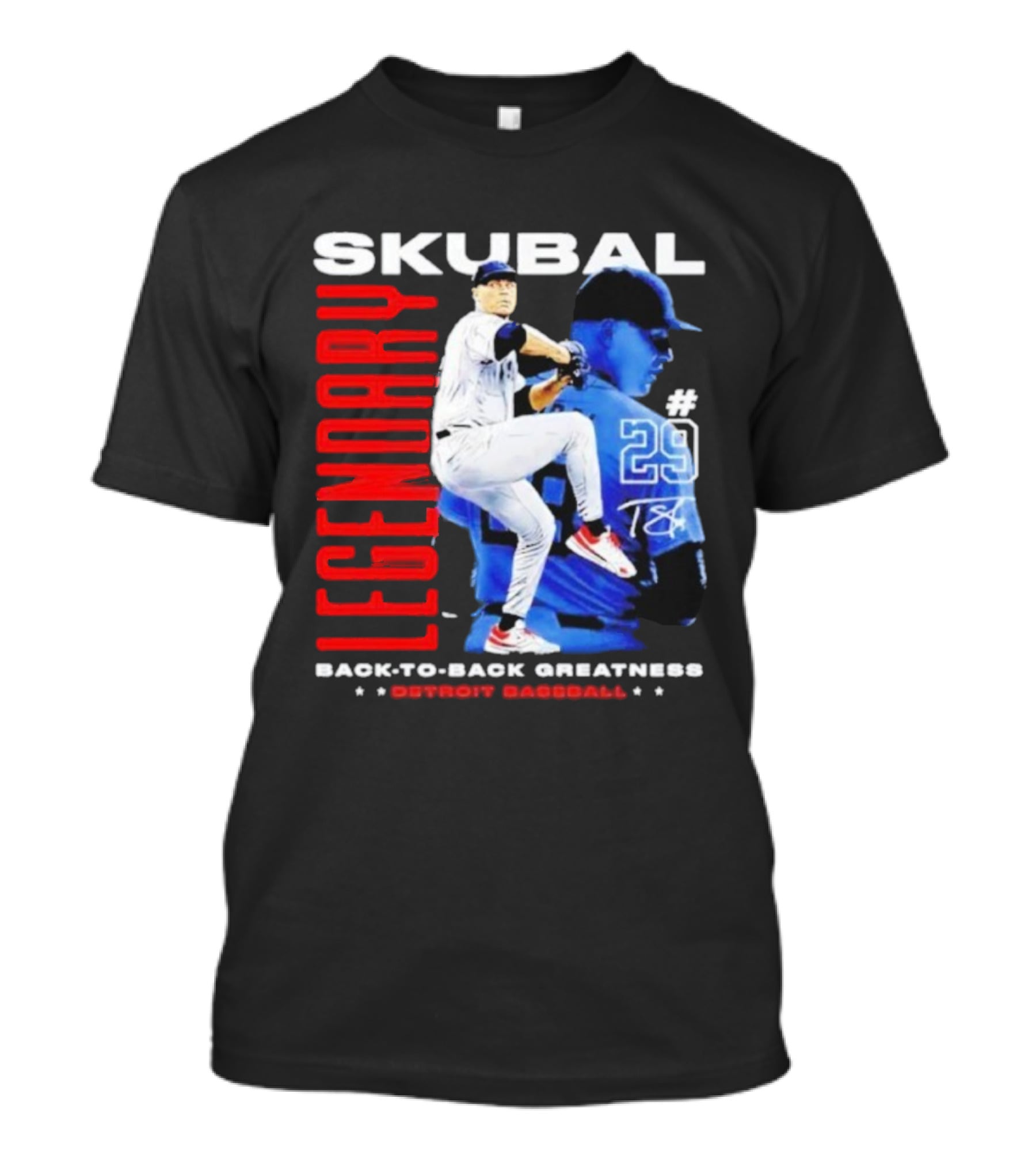 Skubal Legendary Back-To-Back Greatness Detroit Baseball #29 T-Shirt
