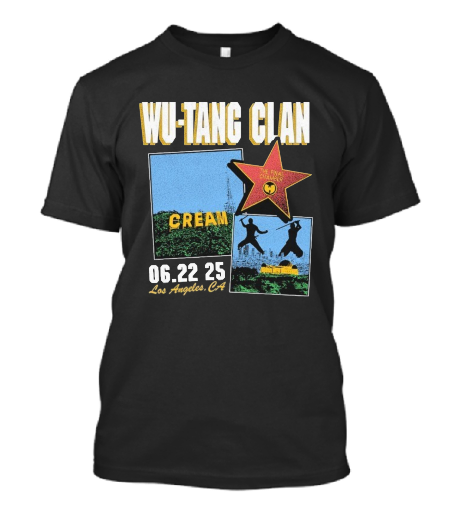 Wu-Tang Clan Cream The Final Chamber Tour 06.22 25 Los Angeles CA T-Shirt