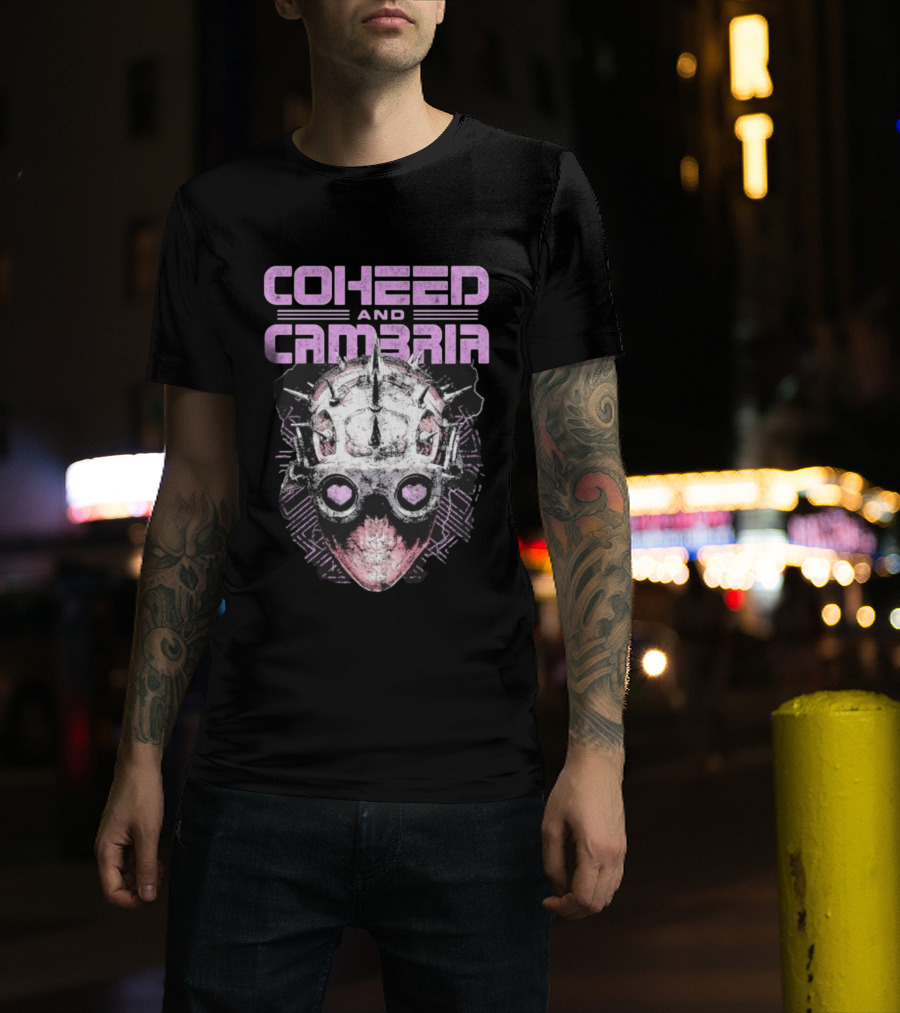 Coheed And Cambria Spiked Mask Heart Eyes T-Shirt