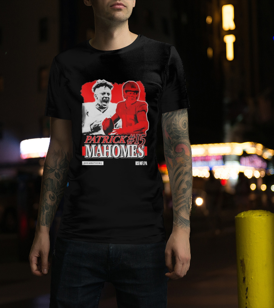 Patrick Mahomes #15 Dreamathon Red Football Legend T-Shirt
