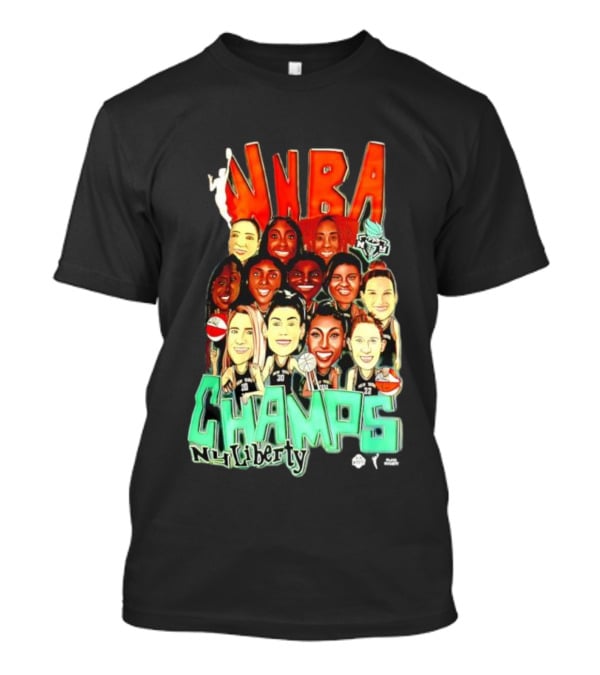 New York Liberty WNBA Champs 2024 Team Celebration T-Shirt