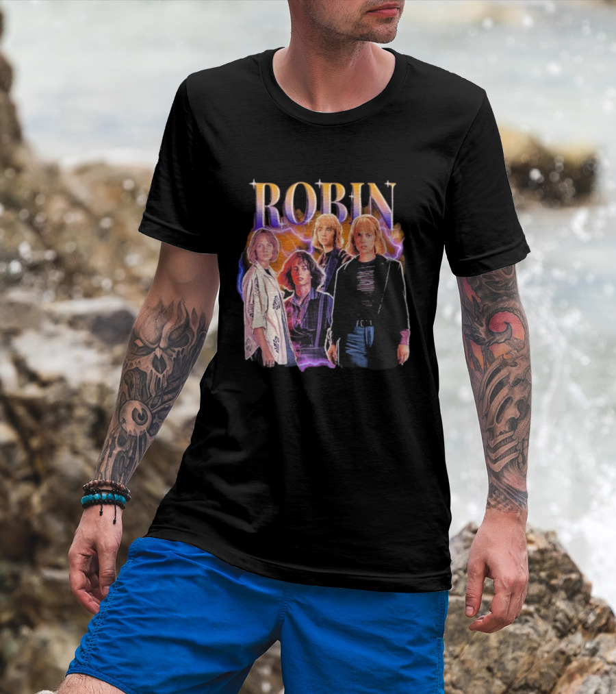 Robin Hearthrob Stranger Things Retro Lightning Style T-Shirt