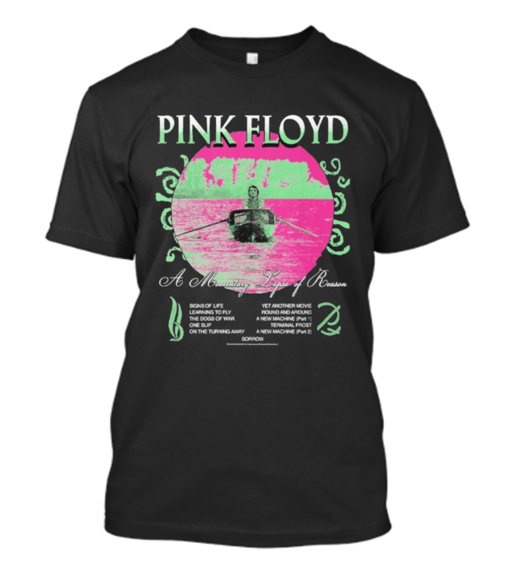 Pink Floyd A Momentary Lapse Of Reason Neon Rowing Scene T-Shirt