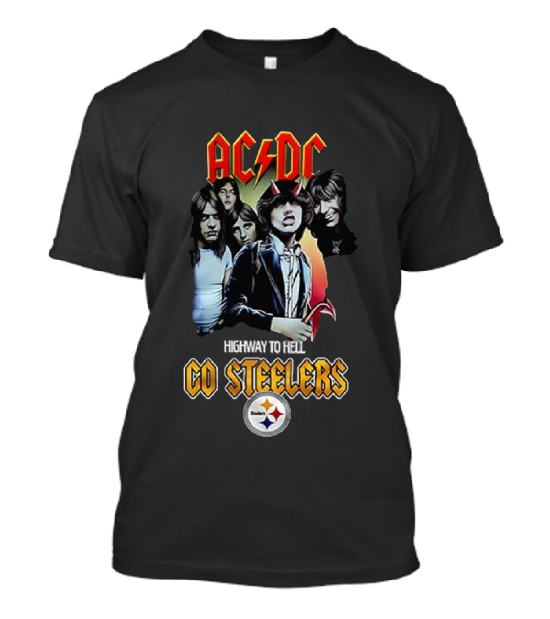ACDC Highway To Hell Pittsburgh Steelers Go Steelers T-Shirt