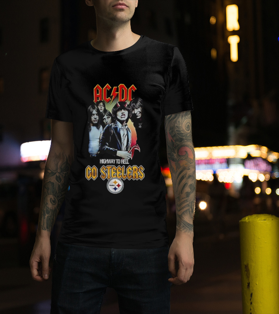 ACDC Highway To Hell Pittsburgh Steelers Go Steelers T-Shirt
