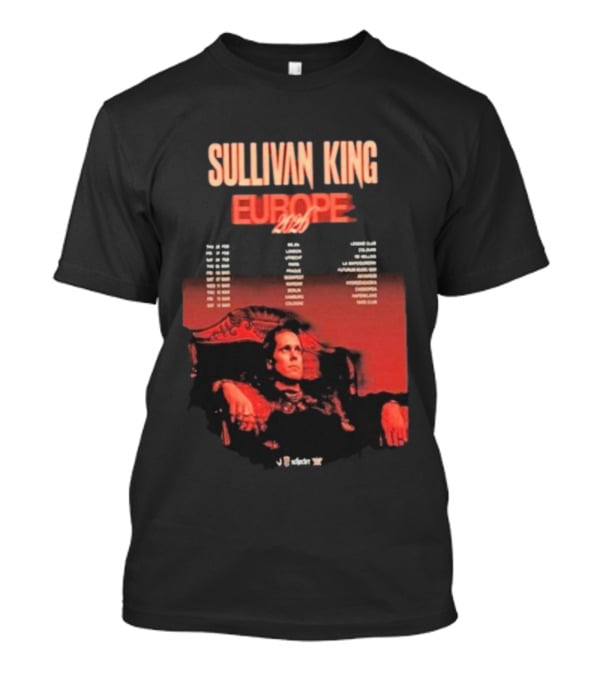 Sullivan King Europe 2026 Tour Dates And Locations T-Shirt