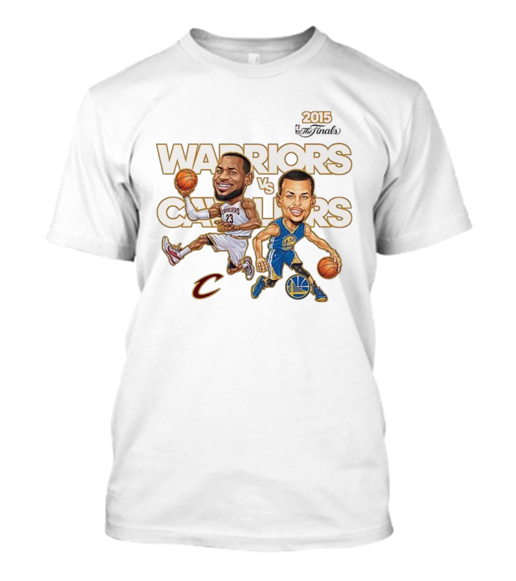 2015 Warriors Vs Cavaliers Stephen Curry LeBron James NBA Finals T-Shirt