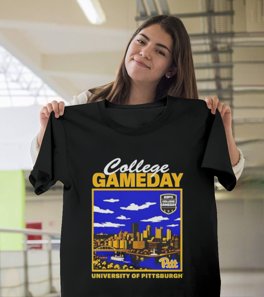 College Gameday ESPN Pitt Skyline University Of Pittsburgh T-Shirt