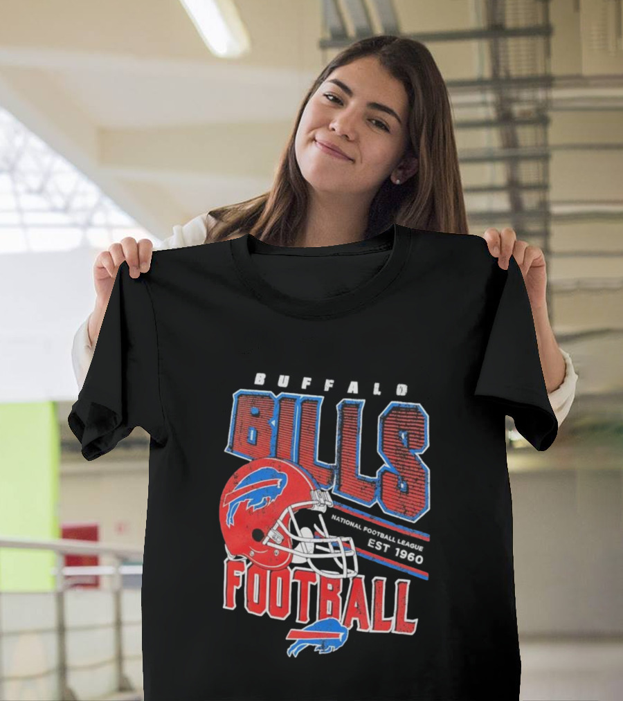Buffalo Bills Follow The Leader 1960 National Football League Football Helmet T-Shirt