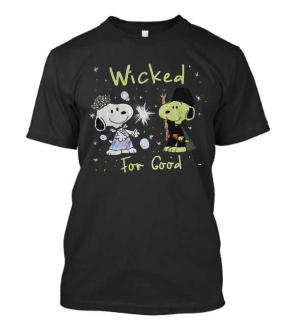 Snoopy Wicked Wicked For Good Peanuts Halloween Costume Theme T-Shirt
