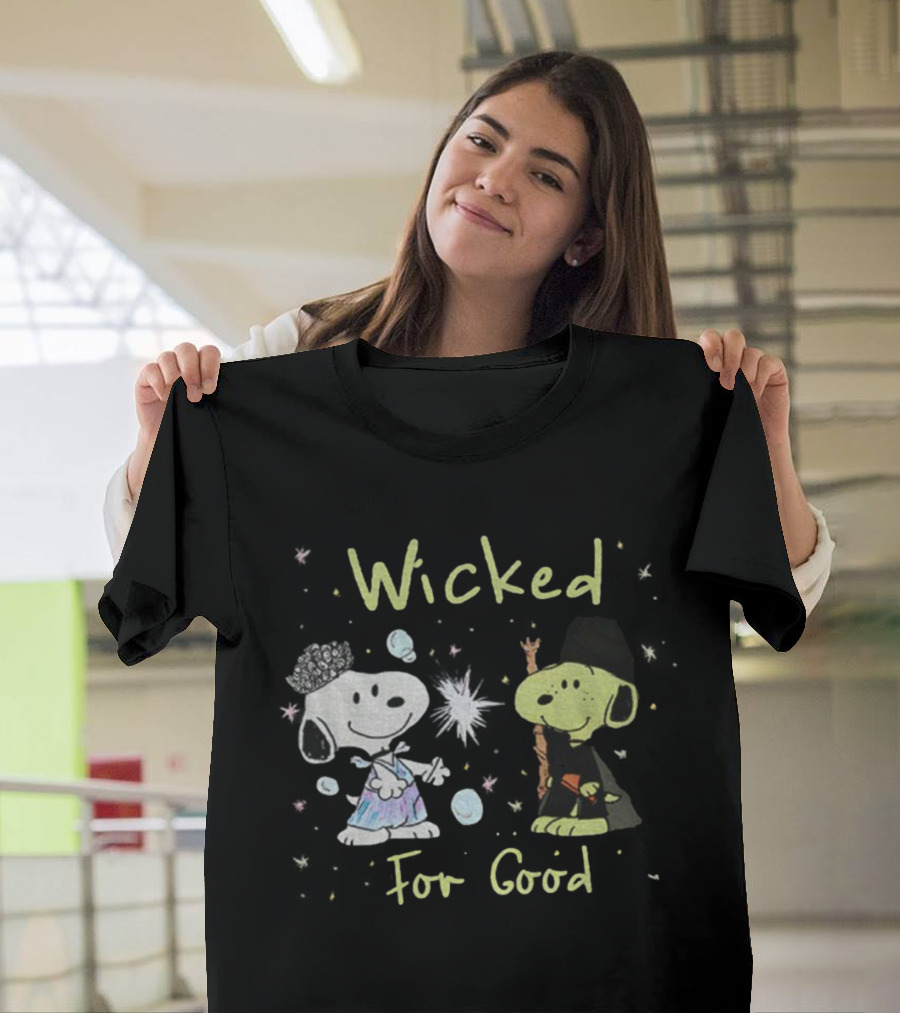 Snoopy Wicked Wicked For Good Peanuts Halloween Costume Theme T-Shirt