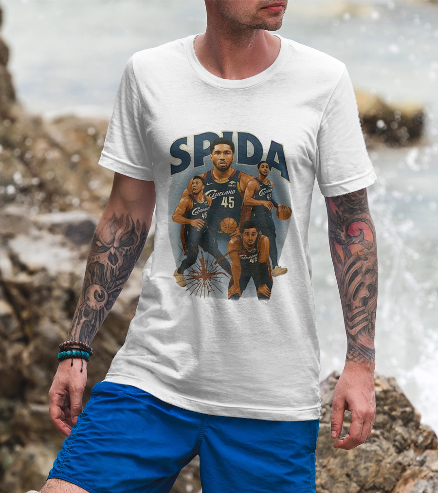 Cleveland Cavaliers Donovan Mitchell Spida 45 Basketball Ensemble T-Shirt
