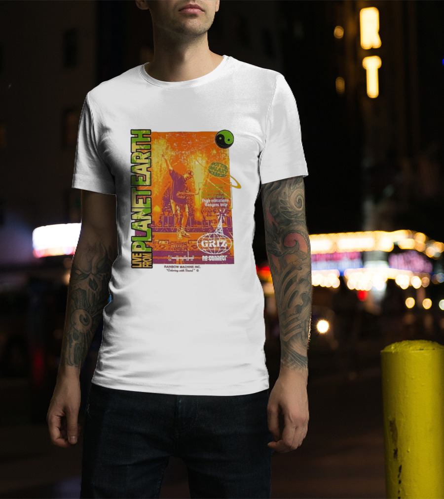 Live From Planet Earth Griz 60th Galaxy Sound High Vibrations Ragers Only Yin Yang T-Shirt