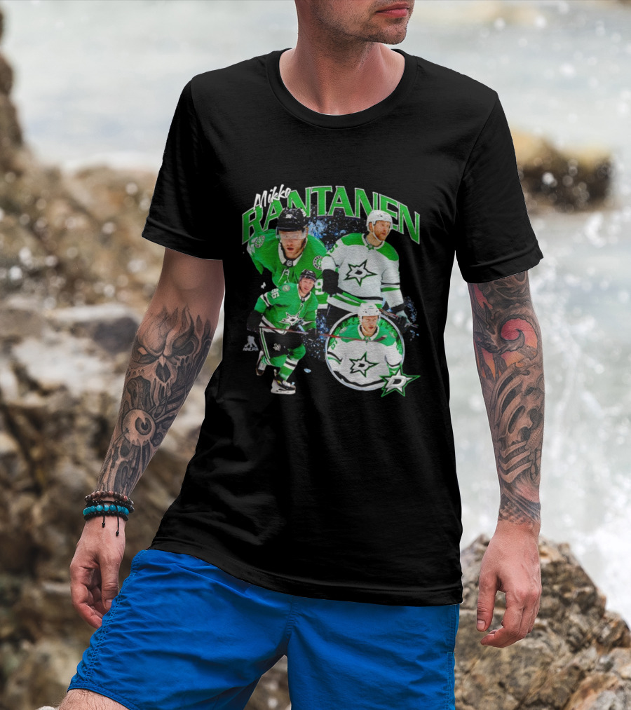 Mikko Rantanen Dallas Stars Number 96 Hockey Player Green And White Jersey T-Shirt