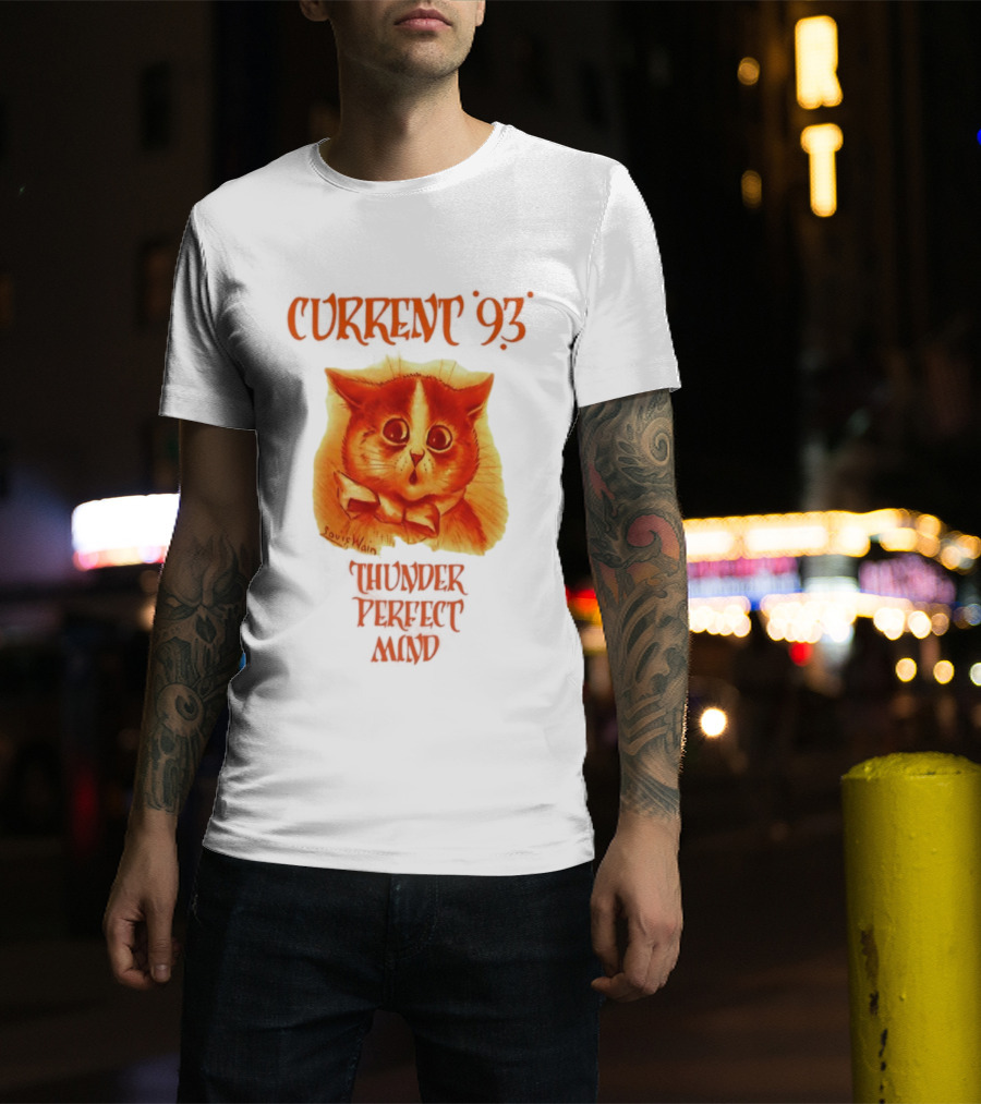 Current 93 Louis Wain Cat Thunder Perfect Mind Retro Style T-Shirt