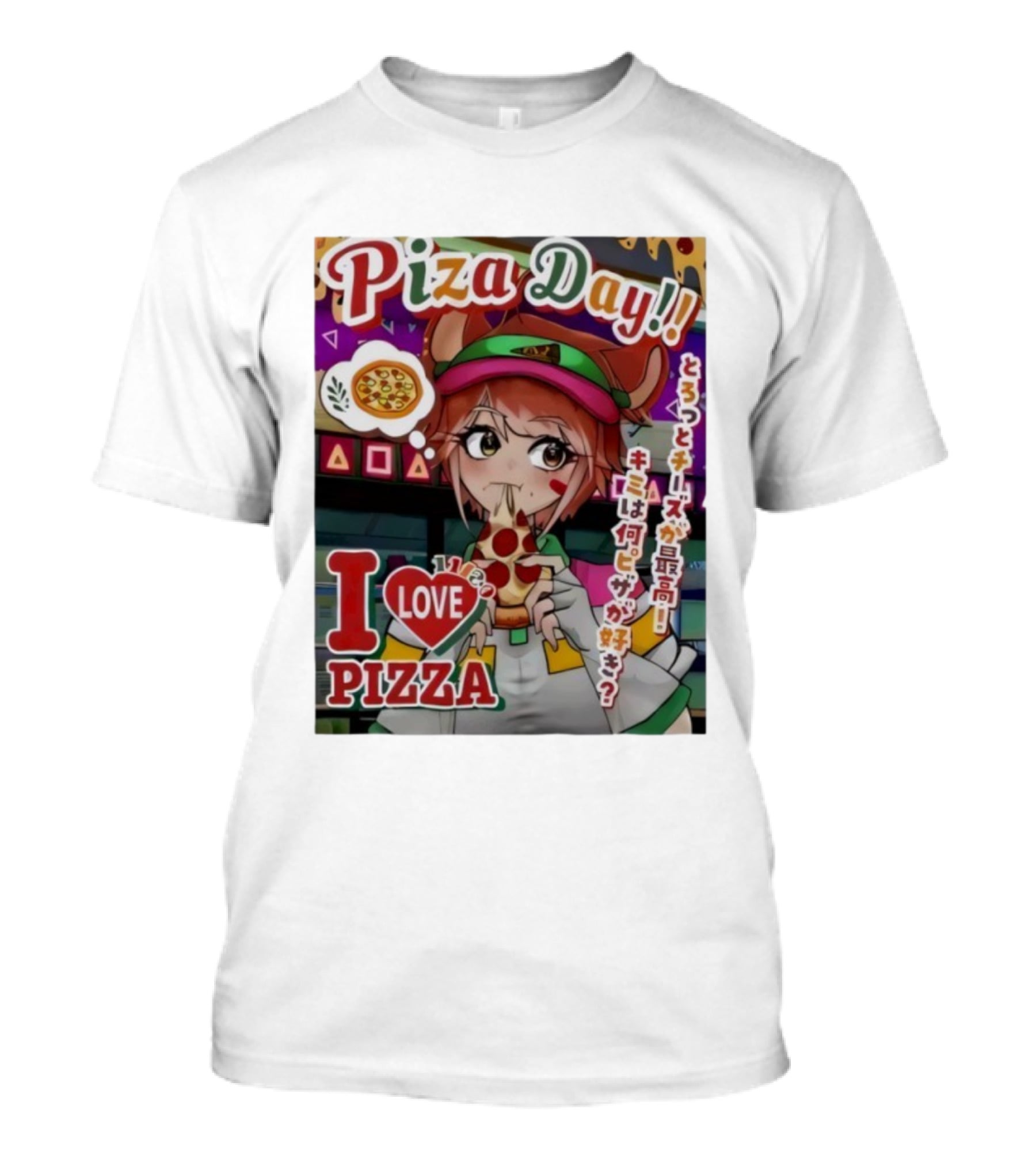Pizza Day I Love Pizza Bitcoin Pizza Day Anime Laszlo Hanyecz T-Shirt