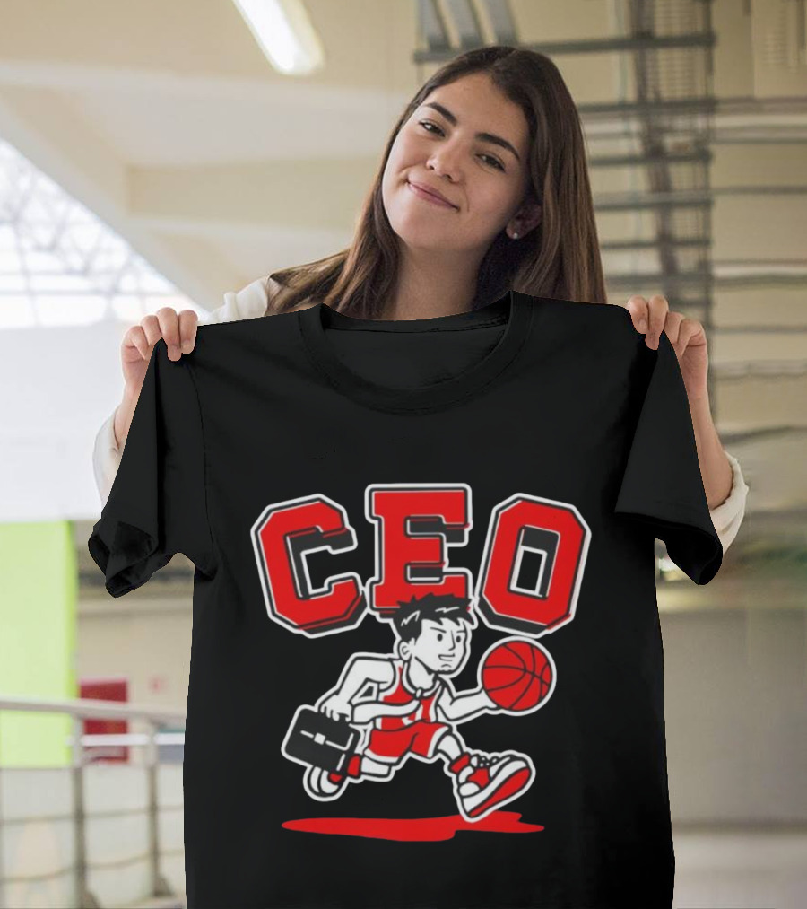 CEO Basketball Businessman Player Character With Ball And Briefcase T-Shirt