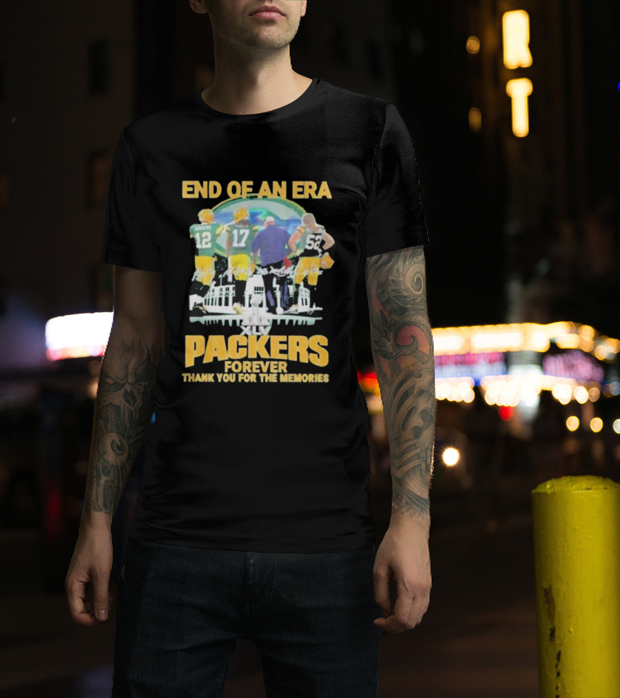 End Of An Era Green Bay Packers Forever Thank You For The Memories XLV T-Shirt