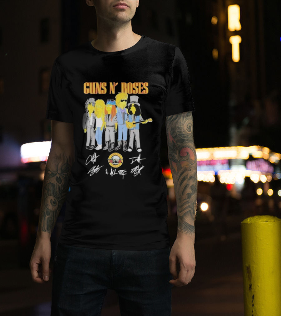 Simpsons Guns N’ Roses Band Parody T-Shirt