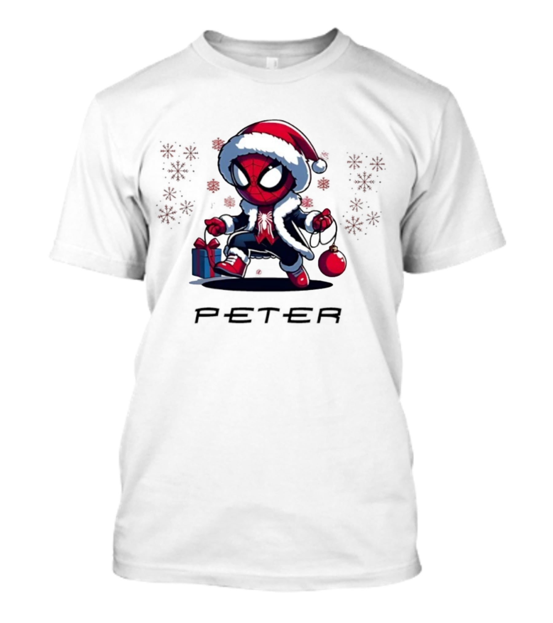 Spider Hero Christmas Santa Hat Ornament Gift Box T-Shirt