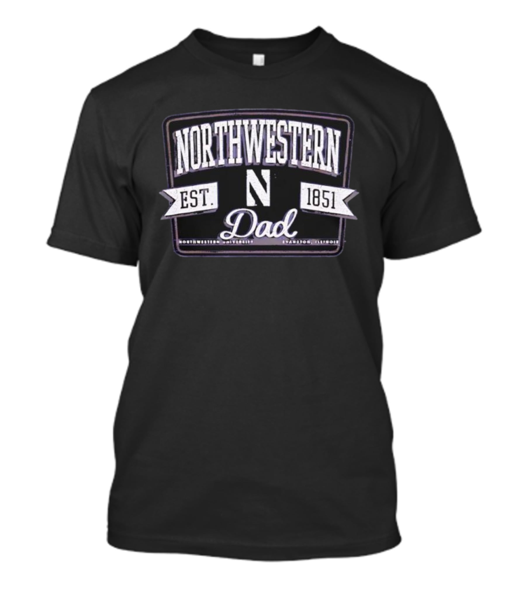 Northwestern Dad Est 1851 Evanston Illinois University T-Shirt