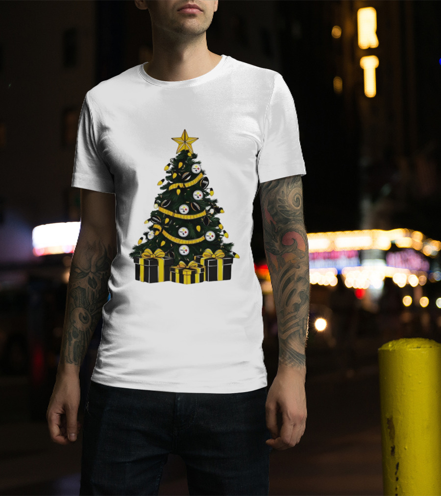 Pittsburgh Steelers Christmas Tree Holiday Decor NFL Football Gifts T-Shirt