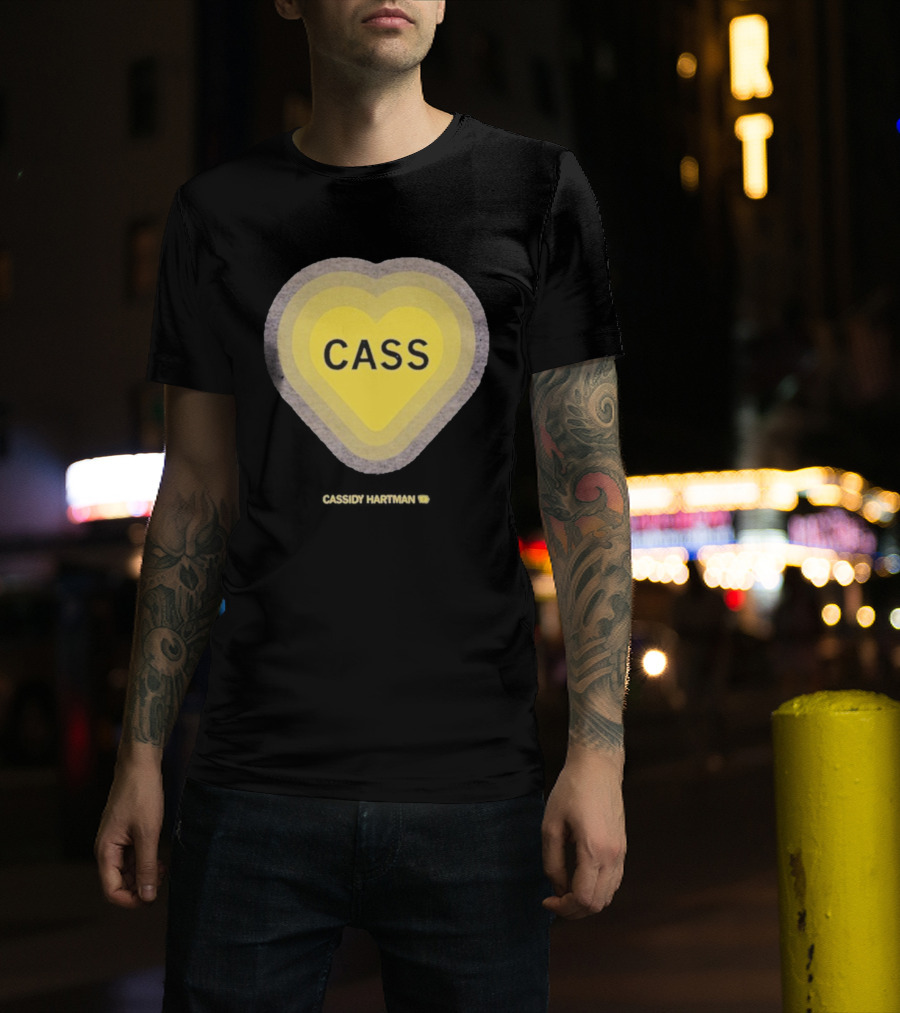 Cassidy Hartman Heartbeat Cass Heart Yellow Heart Pattern T-Shirt