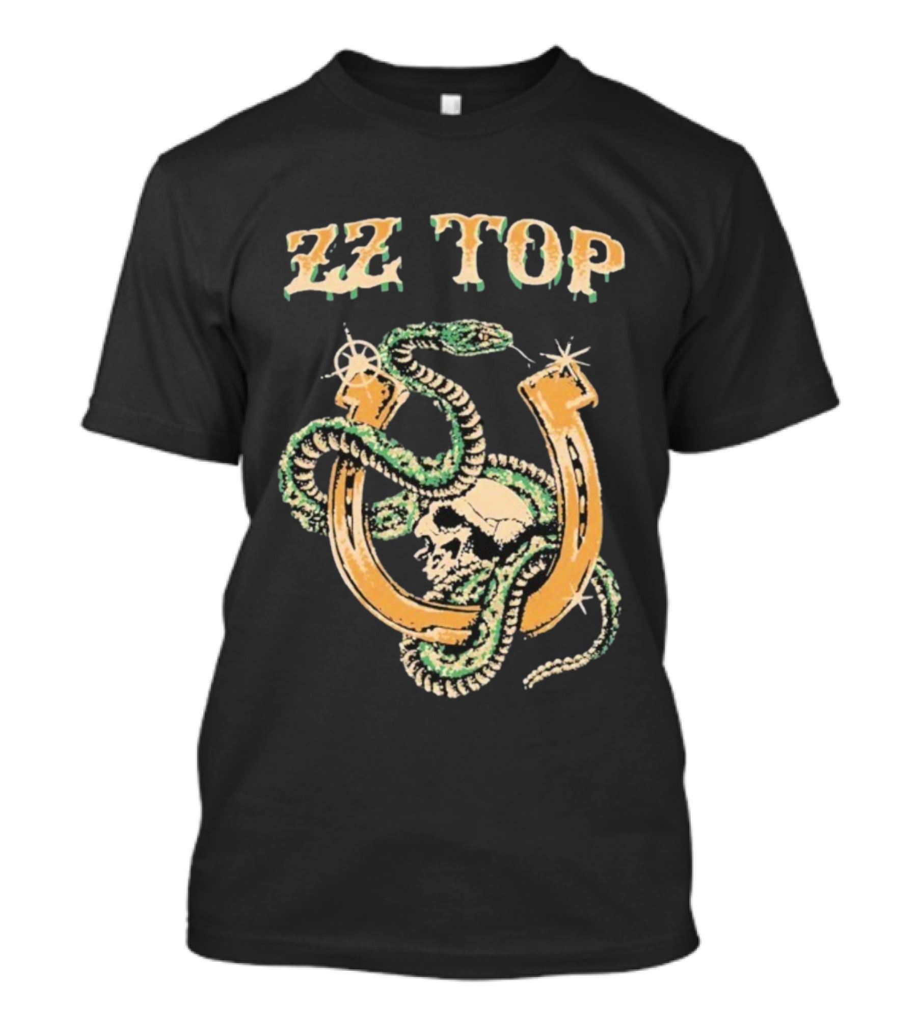 ZZ Top Rattlesnake Skull Horseshoe T-Shirt