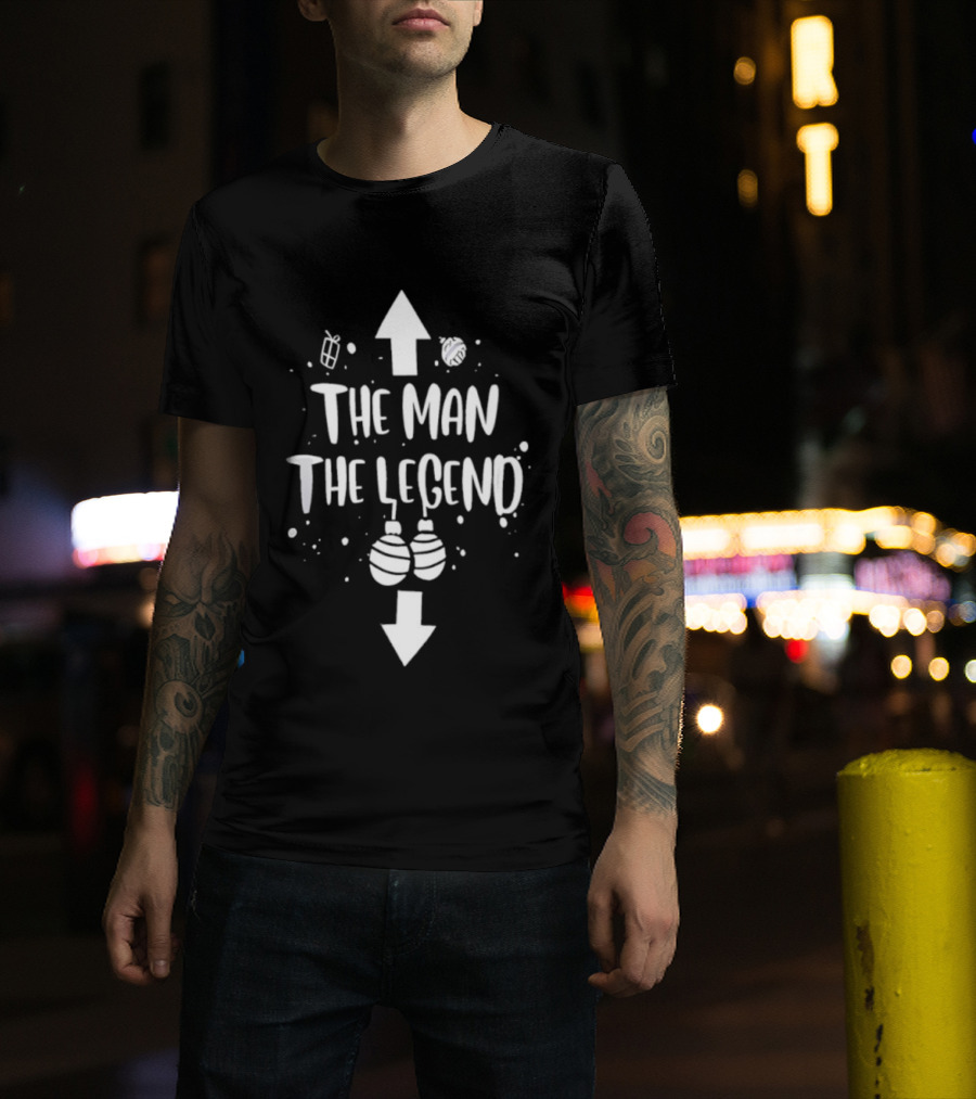 The Man The Legend Christmas Arrows Holiday Theme T-Shirt