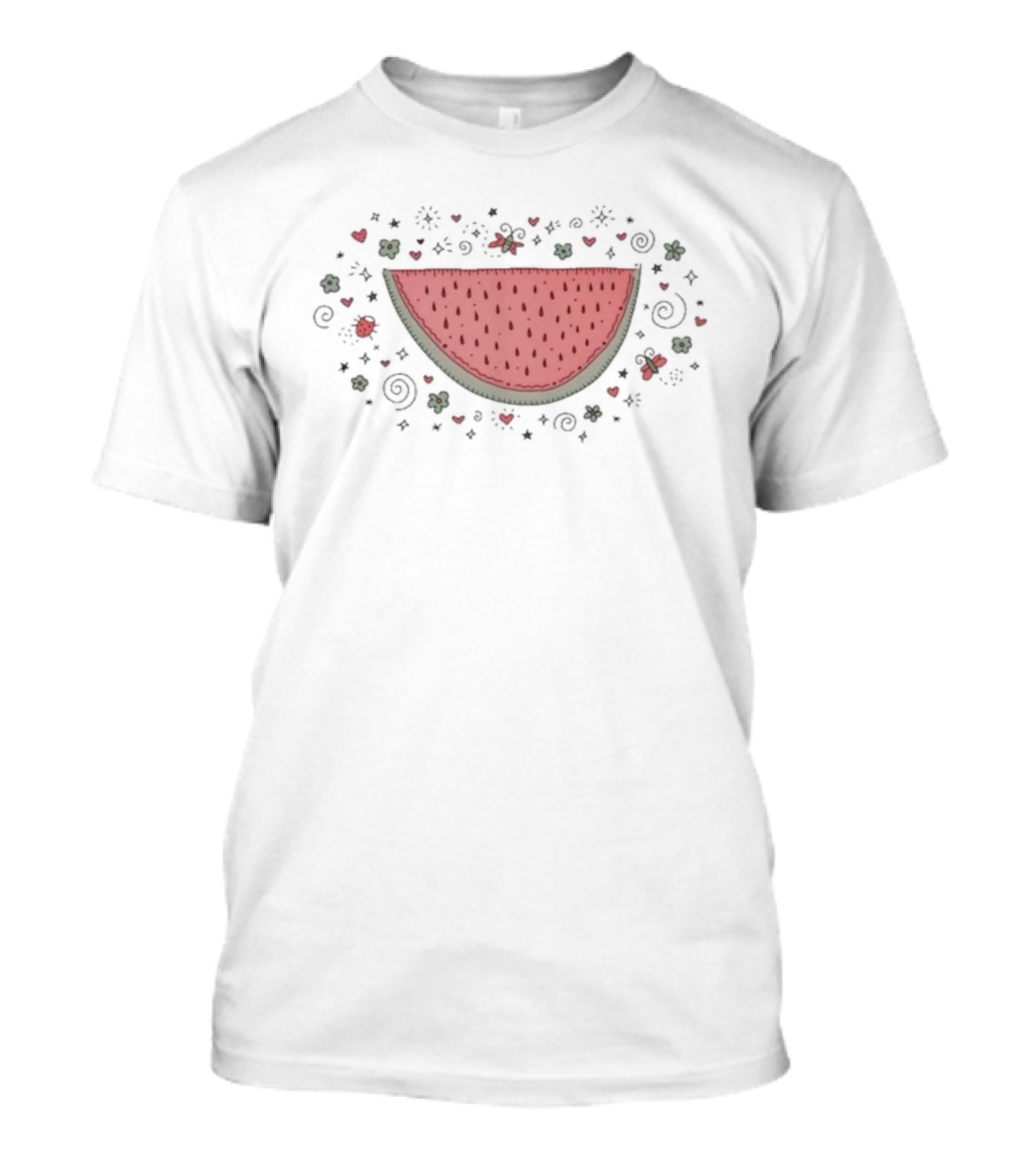 Beach Bunny Choose Love Watermelon Star Spiral Summer Vibes T-Shirt