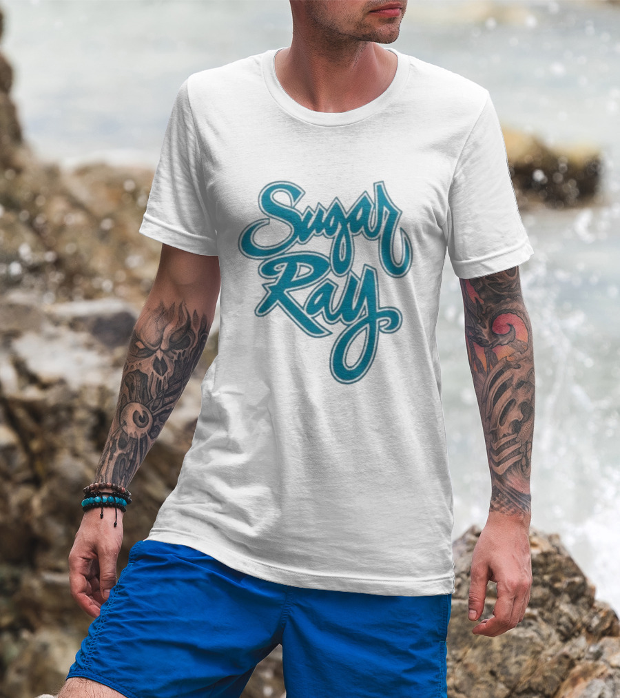 Sugar Ray Retro Blue Script Emblem T-Shirt