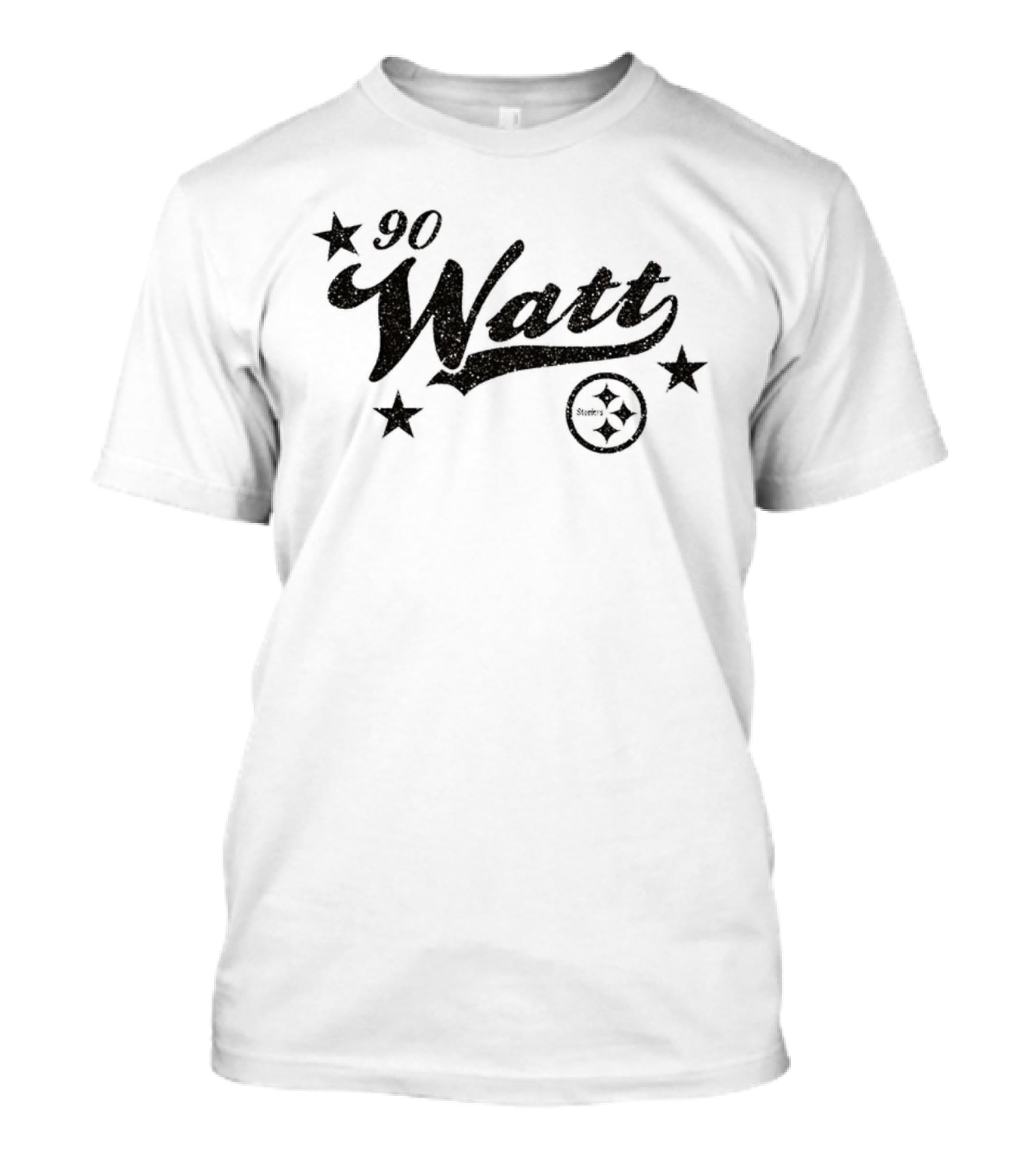 TJ Watt 90 Pittsburgh Steelers Name Glitter Stars T-Shirt
