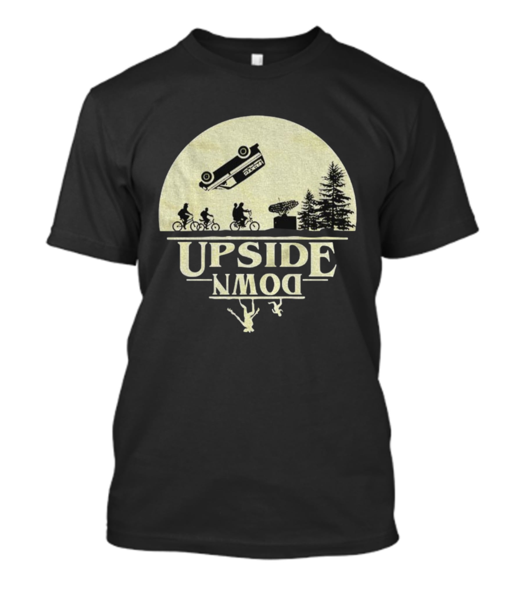 Stranger Things Upside Down Bicycle Adventure Mens Nerd Retro Vintage Style T-Shirt
