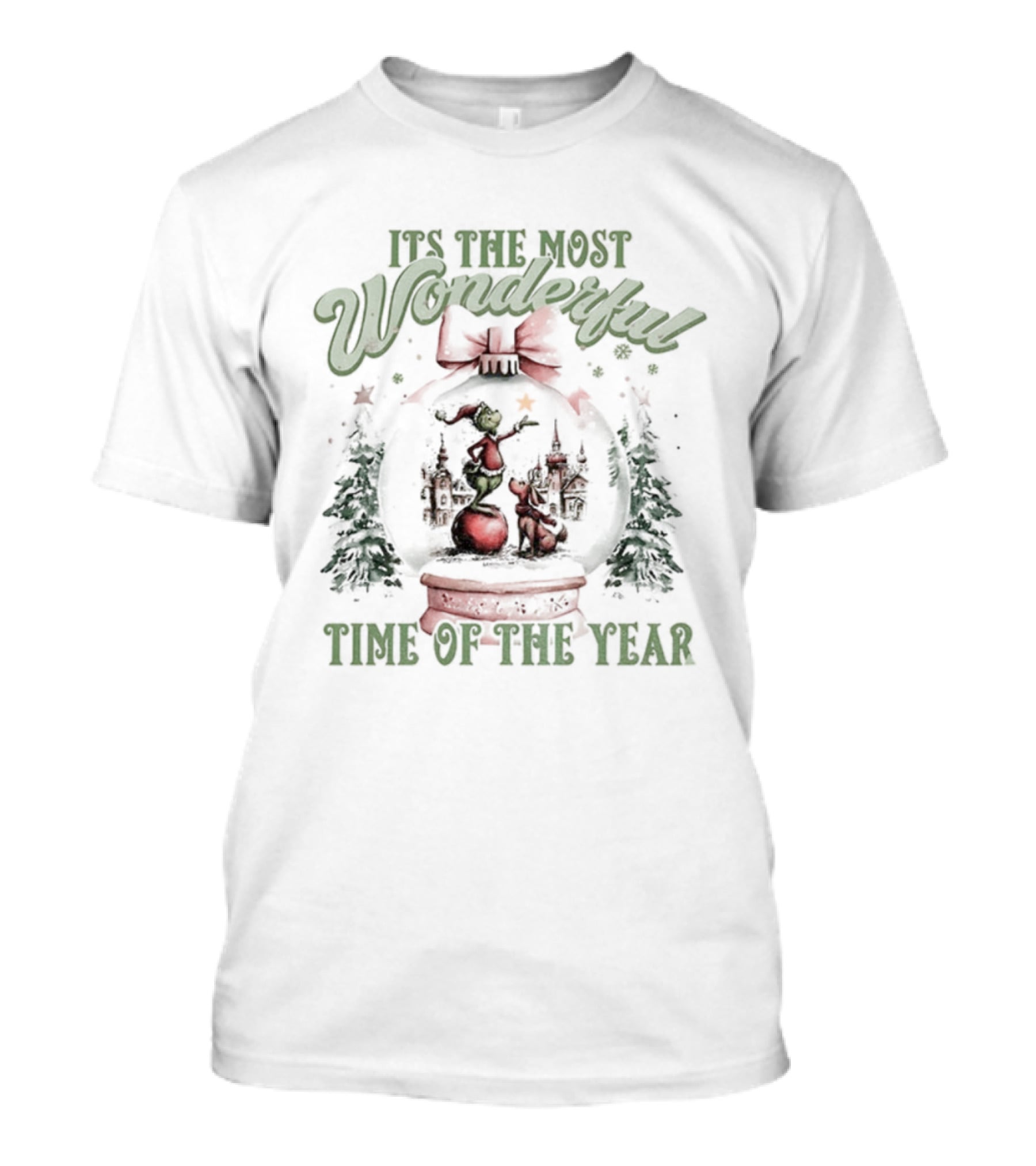 Grinchmas Snow Globe It's The Most Wonderful Time Of The Year T-Shirt