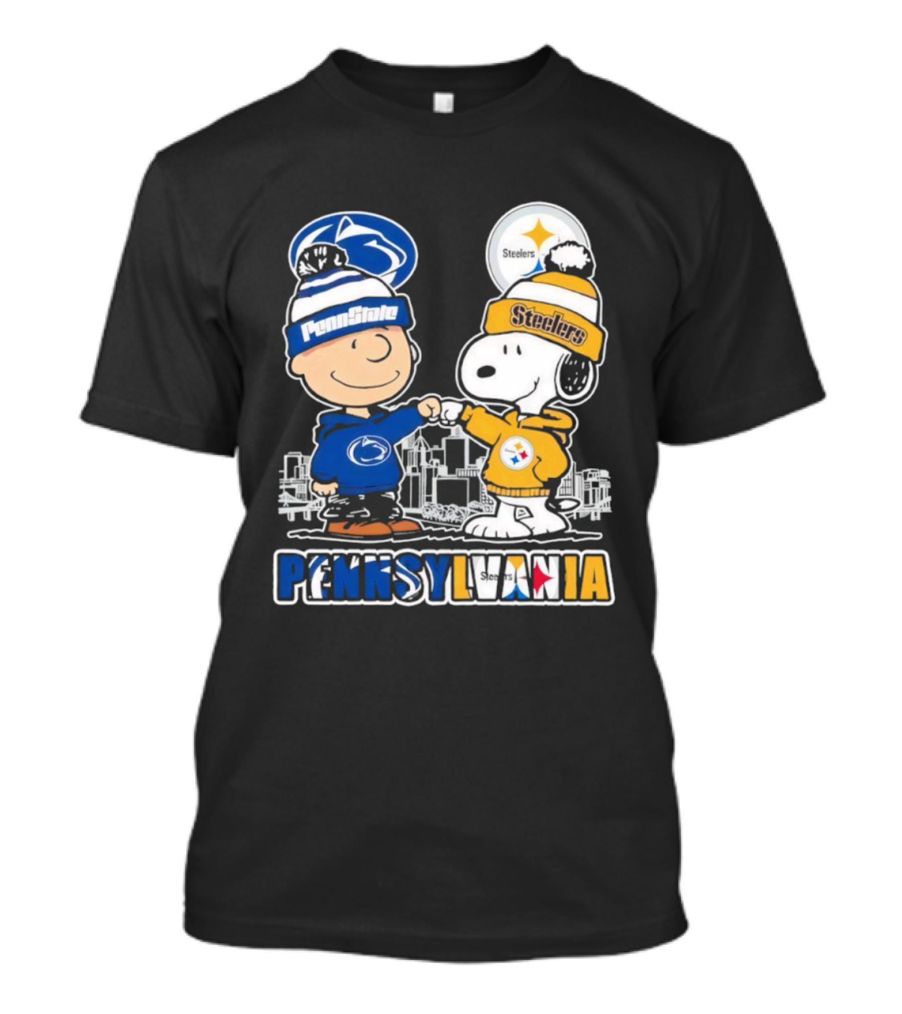 Charlie Brown Snoopy Penn State Nittany Lions Pittsburgh Steelers Pennsylvania T-Shirt