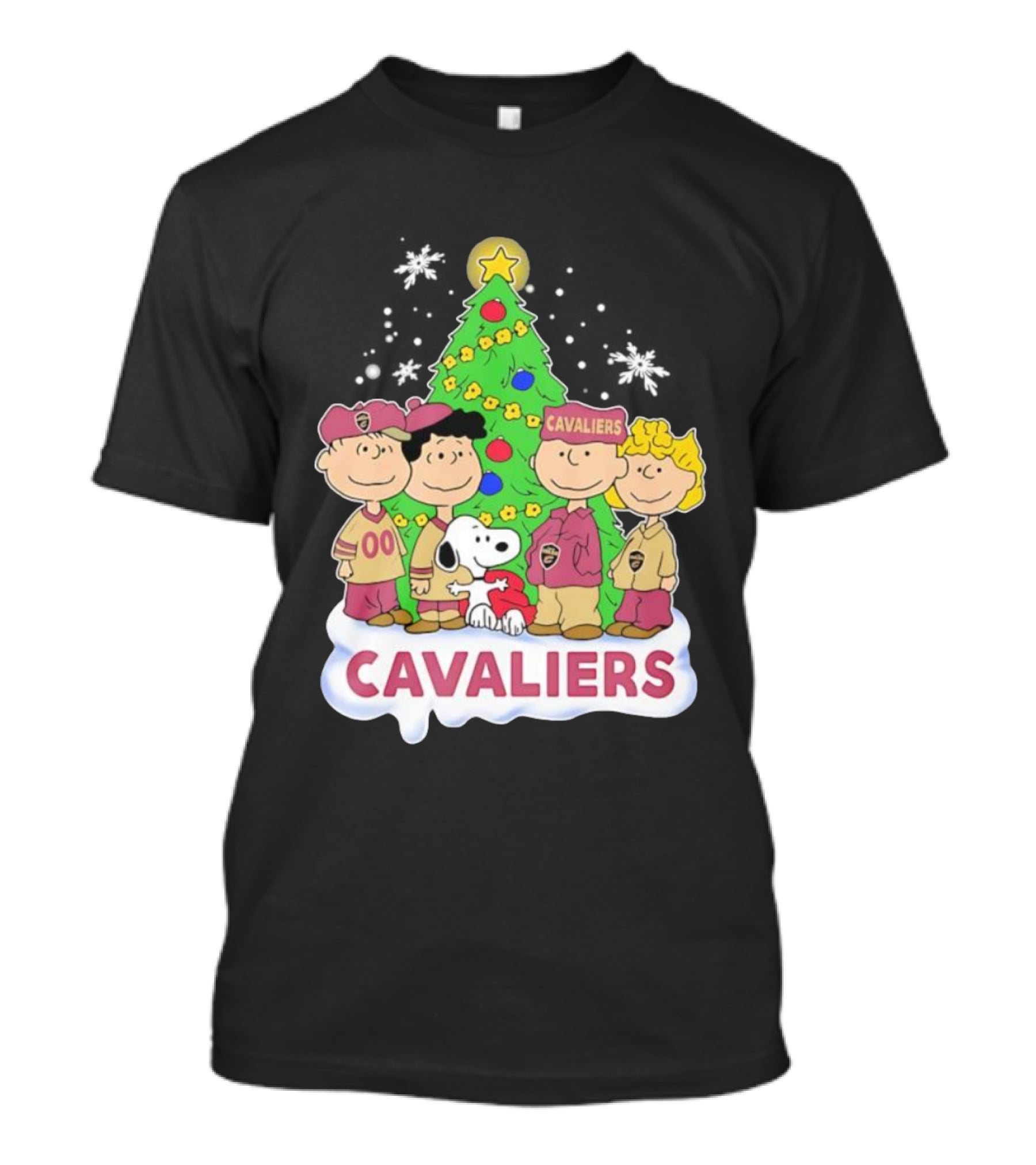 Peanuts Cavaliers Christmas Tree Snoopy And Friends T-Shirt