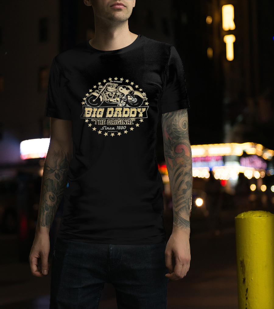 Snoopy Big Daddy The Original Motorcycle Since 1950 T-Shirt