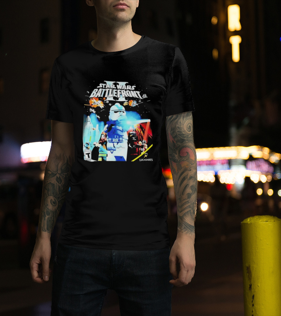 LEGO Star Wars Battlefront II Trooper And Lightsaber Duel Scene T-Shirt