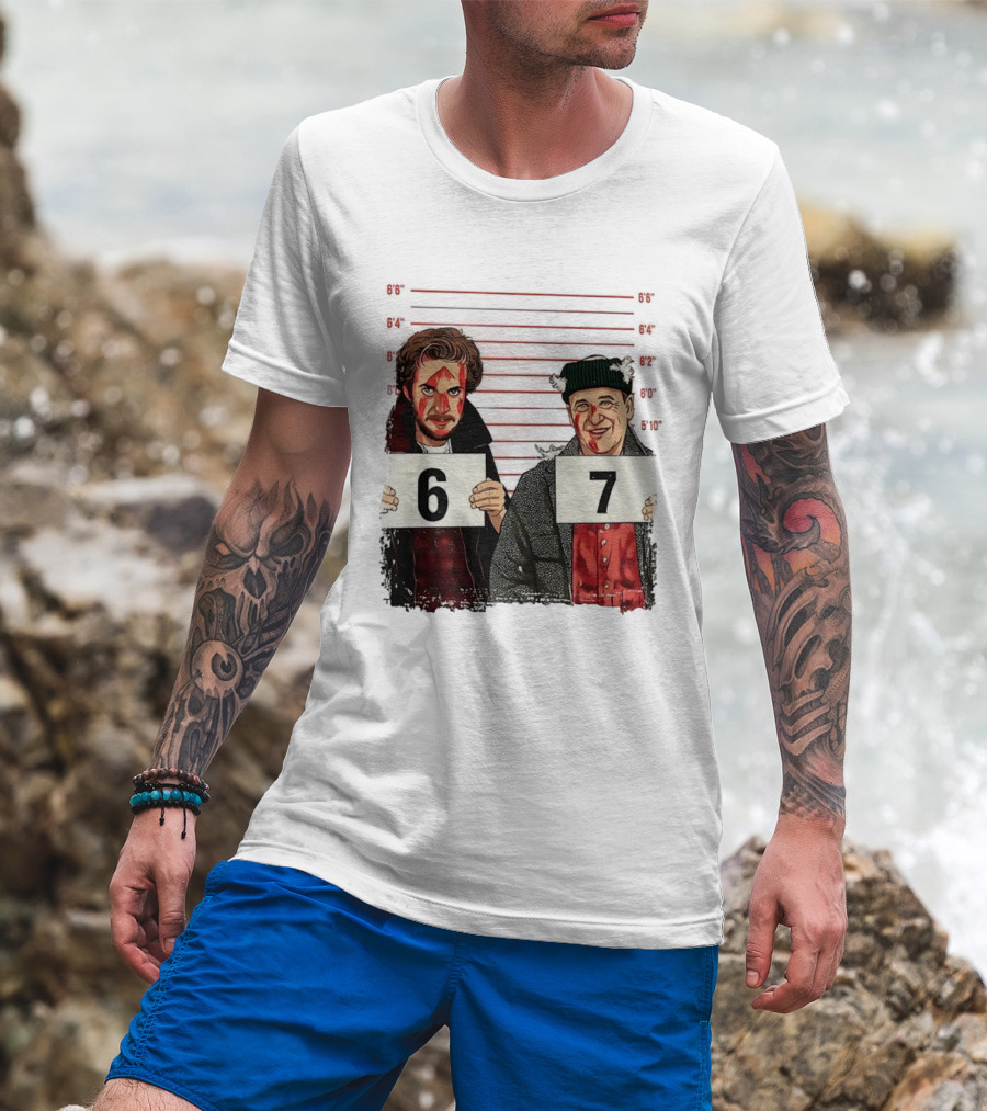 Harry And Marv Home Alone Shot 6 7 Meme T-Shirt