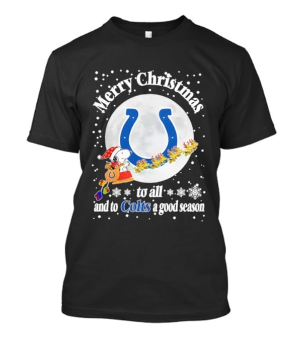 Indianapolis Colts Merry Christmas Snoopy Santa Sleigh Reindeer Football Season T-Shirt