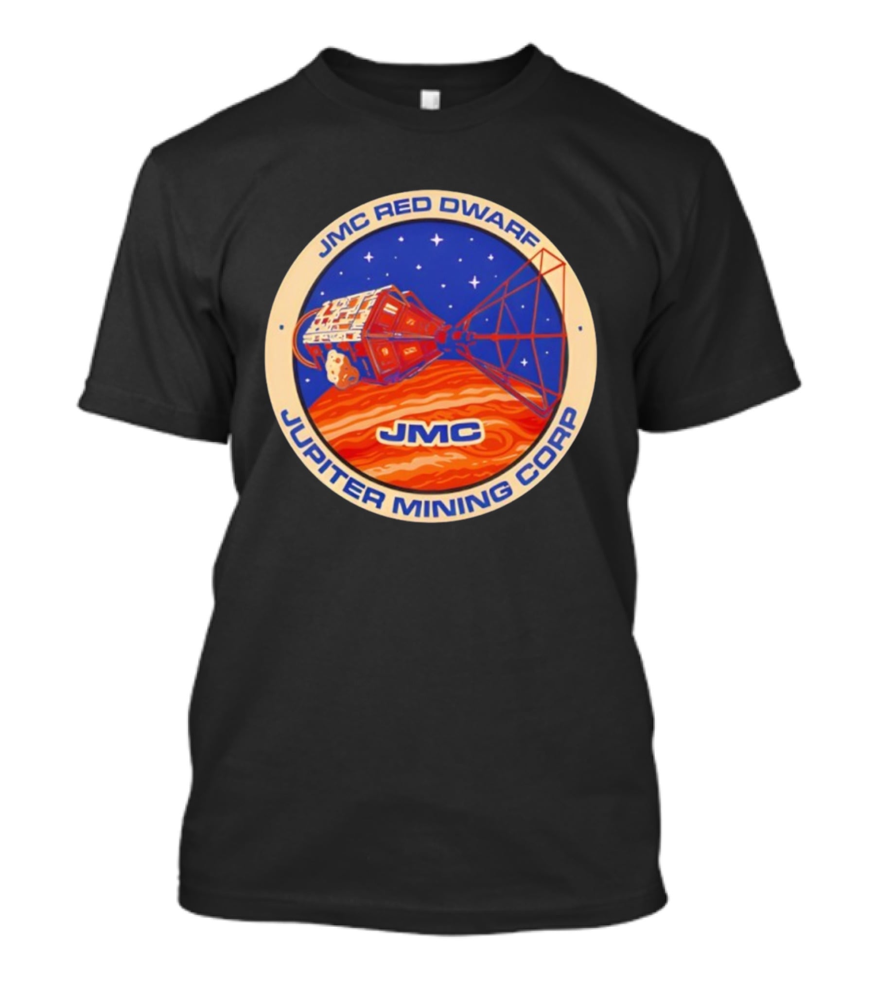 JMC Red Dwarf Jupiter Mining Corp Spacecraft Emblem T-Shirt